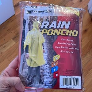 Orange Rain Poncho (Adult)